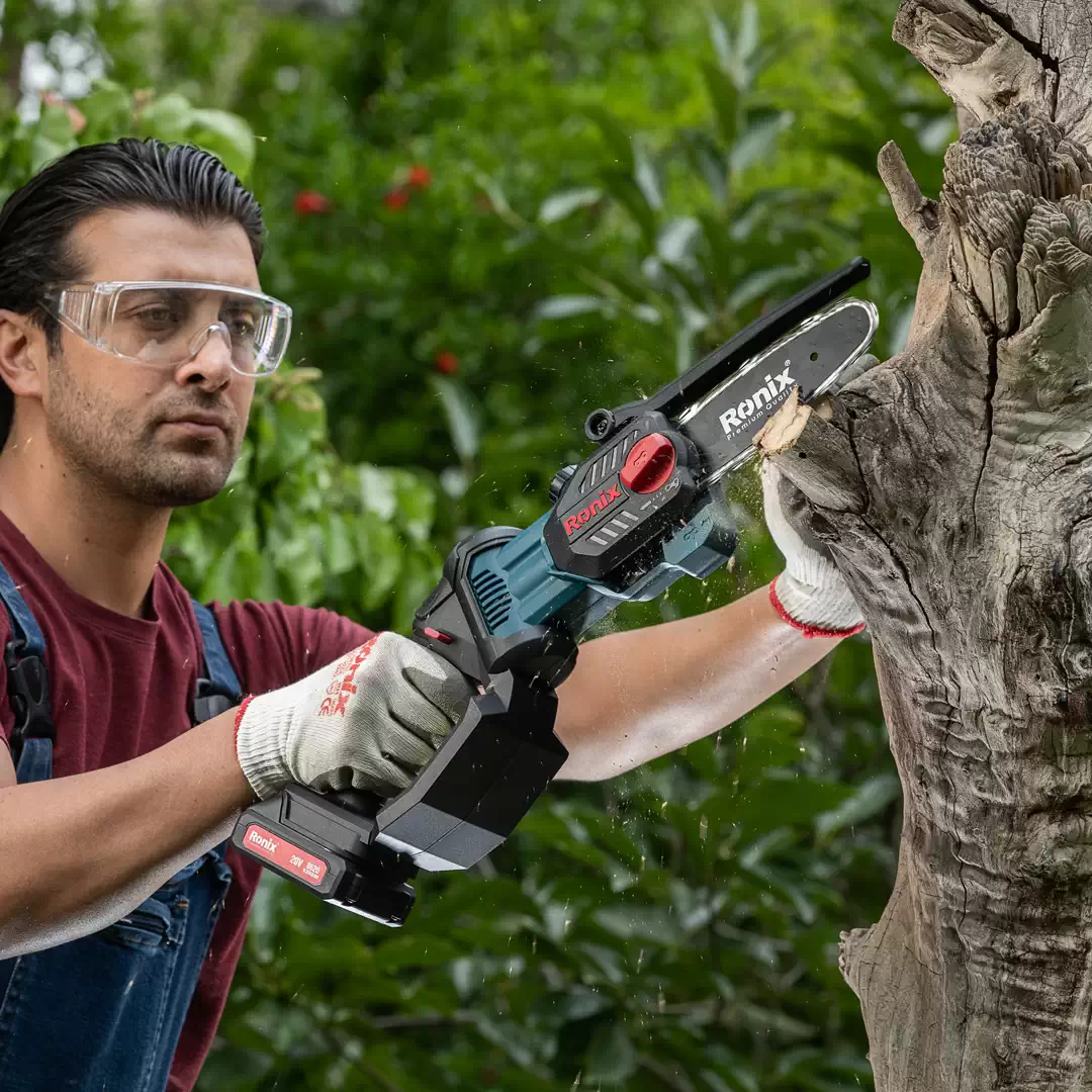 اره زنجیری شارژی 15 سانت 20 ولت رونیکس مدل 8600 - Image 5