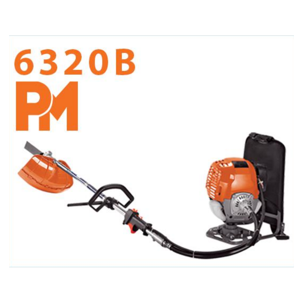 علف زن کوله ای پی ام 6320B بنزینی چهار زمانه ۳۹ سیسی 6 علف زن کوله ای پی ام 6320B
