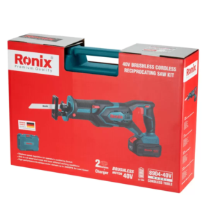 اره افقی بر شارژی رونیکس 8904-40V براش‌لس ۴۰ ولت با دو باتری و کیف BMC - تصویر 11